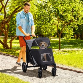 Dog Stroller for Large Medium Small Dogs up to 66 Lbs. 23.5" in Body Length