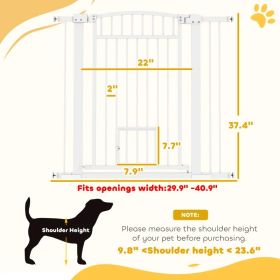 Extra Wide Walk Through Dog Gate W Cat Door