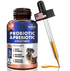 Probiotics Prebiotics With Enzymes For Dogs And Cats Digestive Gut Flora Health Pet Food Supplements