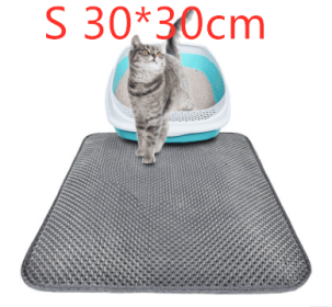 Cat Litter Pad Honeycomb Cat Pad Waterproof Urine Proof Pad Pet Supplies (Option: Gray-S)