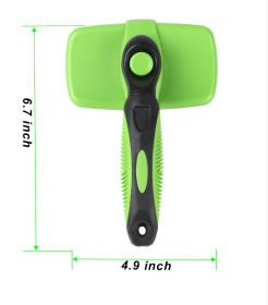Pet Automatic Retractable Comb (Option: Green)
