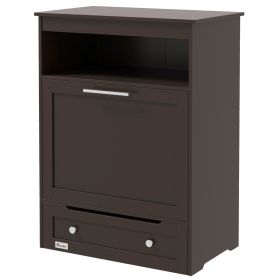 Pet Feeder Station Storage Cabinet, Dog Food Storage Container With Dog Raised Bowls, Watering Supplies, Gray (Option: Coffee-935x505x210 mm)